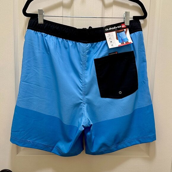 Quiksilver Volley Swim Shorts Men's Size M Blue UV Protection Quick Dry Stretch - Picture 11 of 12